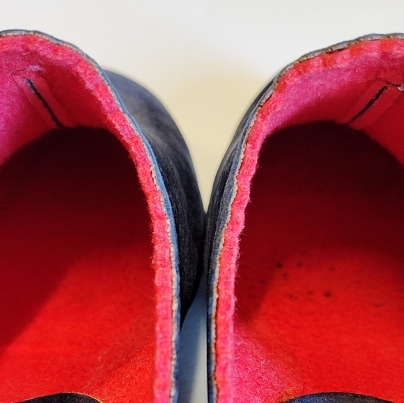 VTG Made in Germany Rohde Blue Suede Mules/Wedges Size Eur 39/US 8 - Picture 12 of 15